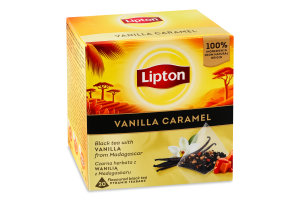 Чай Lipton Vanilla caramel чорний ароматизований 20 шт. (5063270110973)